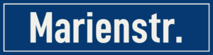 Straßenschild Marienstraße