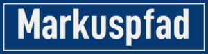 Straßenschild Markuspfad