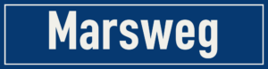 Straßenschild Marsweg