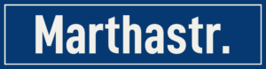 Straßenschild Marthastraße
