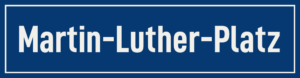 Straßenschild Martin-Luther-Platz