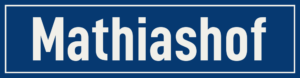 Straßenschild Mathiashof