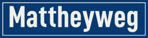 Straßenschild Mattheyweg