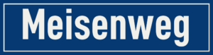 Straßenschild Meisenweg