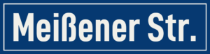 Straßenschild Meißener Straße