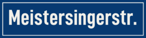 Straßenschild Meistersingerstraße