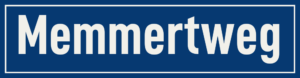 Straßenschild Memmertweg