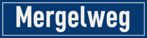 Straßenschild Mergelweg