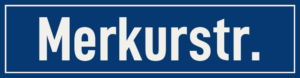 Straßenschild Merkurstraße