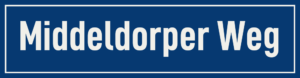 Straßenschild Middeldorper Weg