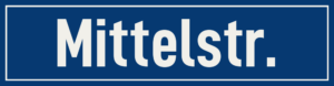 Straßenschild Mittelstraße