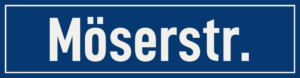 Straßenschild Möserstraße