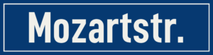 Straßenschild Mozartstraße