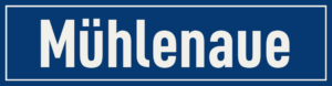 Straßenschild Mühlenaue