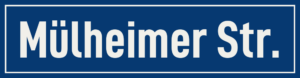 Straßenschild Mülheimer Straße