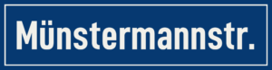 Straßenschild Münstermannstraße