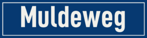 Straßenschild Muldeweg