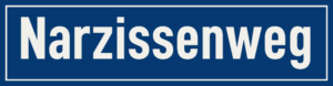 Straßenschild Narzissenweg
