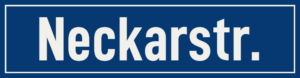 Straßenschild Neckarstraße