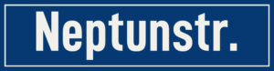 Straßenschild Neptunstraße