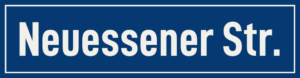 Straßenschild Neuessener Straße