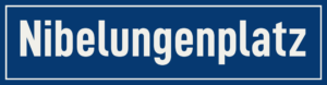 Straßenschild Nibelungenplatz