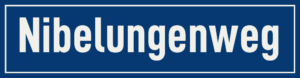 Straßenschild Nibelungenweg