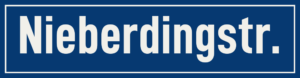 Straßenschild Nieberdingstraße