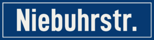 Straßenschild Niebuhrstraße