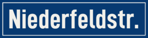 Straßenschild Niederfeldstraße