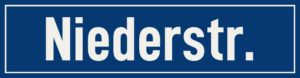 Straßenschild Niederstraße