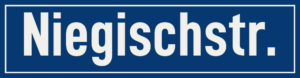 Straßenschild Niegischstraße