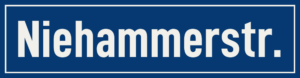 Straßenschild Niehammerstraße