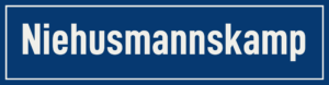 Straßenschild Niehusmannskamp