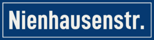 Straßenschild Nienhausenstraße