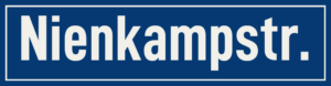 Straßenschild Nienkampstraße