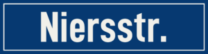 Straßenschild Niersstraße