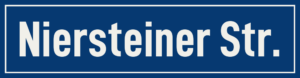 Straßenschild Niersteiner Straße