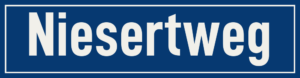 Straßenschild Niesertweg