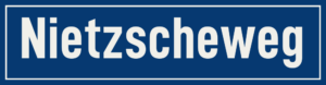 Straßenschild Nietzscheweg
