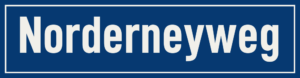 Straßenschild Norderneyweg