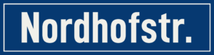 Straßenschild Nordhofstraße