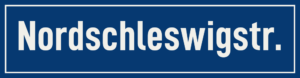 Straßenschild Nordschleswigstraße