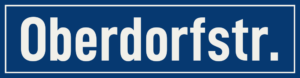 Straßenschild Oberdorfstraße