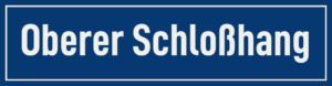 Straßenschild Oberer Schloßhang