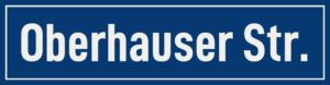 Straßenschild Oberhauser Straße