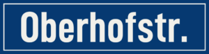 Straßenschild Oberhofstraße