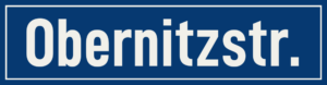 Straßenschild Obernitzstraße
