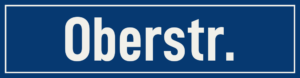 Straßenschild Oberstraße