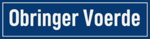 Straßenschild Obringer Voerde